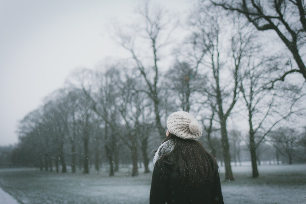 woman in snow